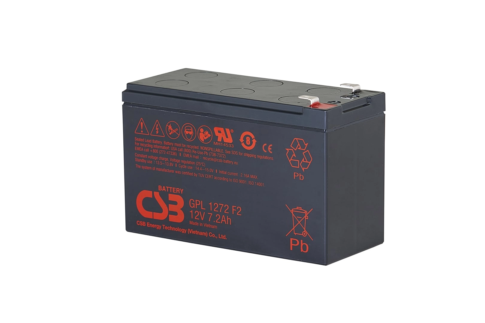 Akumulators 12V 7.2Ah Pb CSB